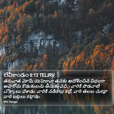 లేవీకాండం 8:13 TELIRV Bible Verse Image