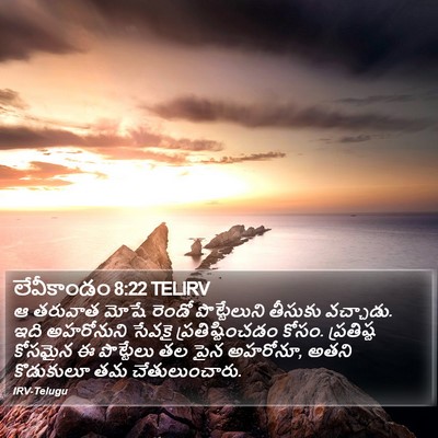 లేవీకాండం 8:22 TELIRV Bible Verse Image