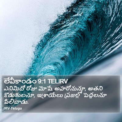లేవీకాండం 9:1 TELIRV Bible Verse Image