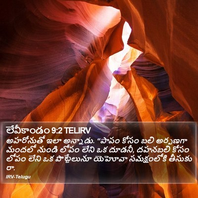 లేవీకాండం 9:2 TELIRV Bible Verse Image