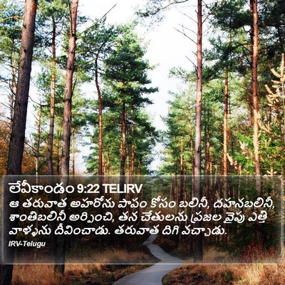 లేవీకాండం 9:22 TELIRV Bible Verse Image