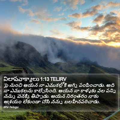 విలాపవాక్యాలు 1:13 TELIRV Bible Verse Image