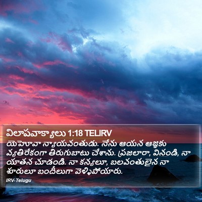 విలాపవాక్యాలు 1:18 TELIRV Bible Verse Image