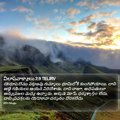 విలాపవాక్యాలు 2:9 TELIRV Bible Verse Image
