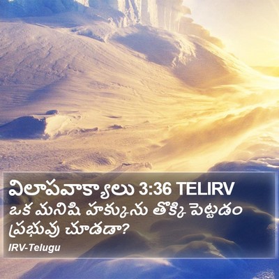 విలాపవాక్యాలు 3:36 TELIRV Bible Verse Image