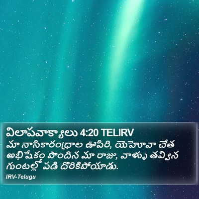విలాపవాక్యాలు 4:20 TELIRV Bible Verse Image
