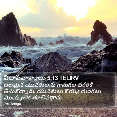 విలాపవాక్యాలు 5:13 TELIRV Bible Verse Image
