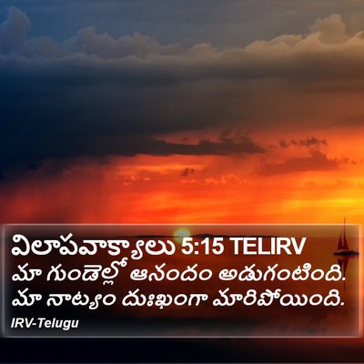 విలాపవాక్యాలు 5:15 TELIRV Bible Verse Image