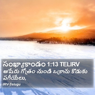 సంఖ్యాకాండం 1:13 TELIRV Bible Verse Image