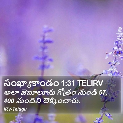 సంఖ్యాకాండం 1:31 TELIRV Bible Verse Image