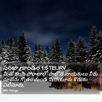 సంఖ్యాకాండం 1:5 TELIRV Bible Verse Image