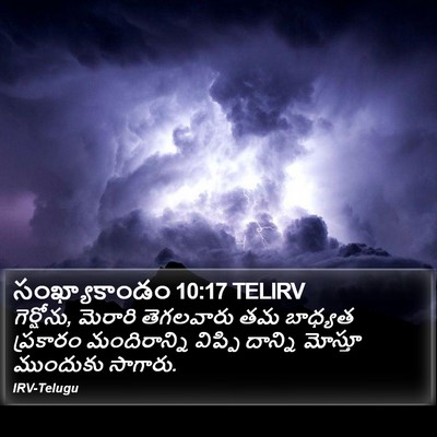 సంఖ్యాకాండం 10:17 TELIRV Bible Verse Image