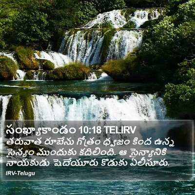 సంఖ్యాకాండం 10:18 TELIRV Bible Verse Image