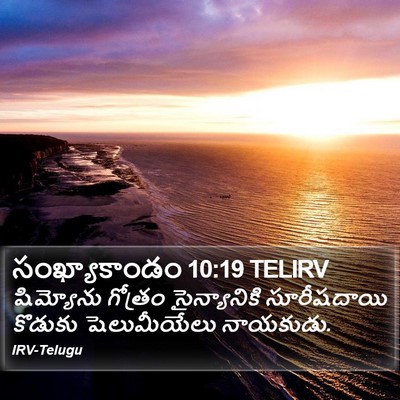 సంఖ్యాకాండం 10:19 TELIRV Bible Verse Image