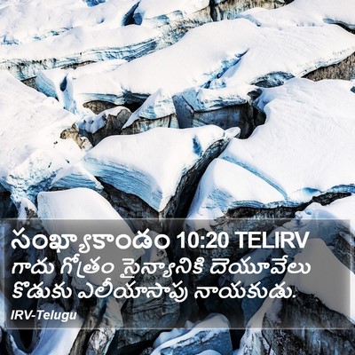 సంఖ్యాకాండం 10:20 TELIRV Bible Verse Image