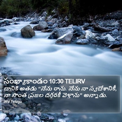 సంఖ్యాకాండం 10:30 TELIRV Bible Verse Image
