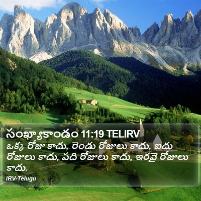సంఖ్యాకాండం 11:19 TELIRV Bible Verse Image
