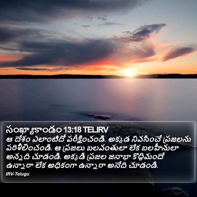 సంఖ్యాకాండం 13:18 TELIRV Bible Verse Image