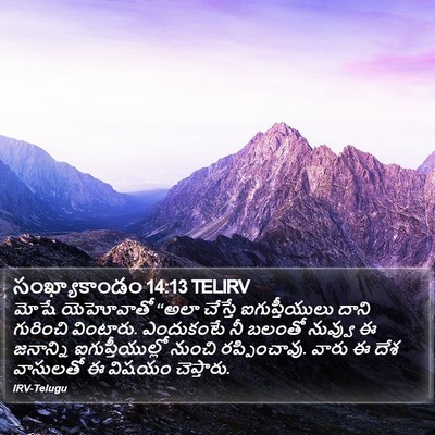 సంఖ్యాకాండం 14:13 TELIRV Bible Verse Image
