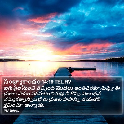 సంఖ్యాకాండం 14:19 TELIRV Bible Verse Image