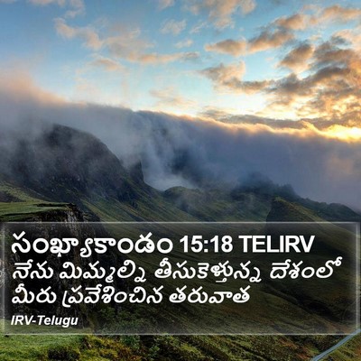సంఖ్యాకాండం 15:18 TELIRV Bible Verse Image