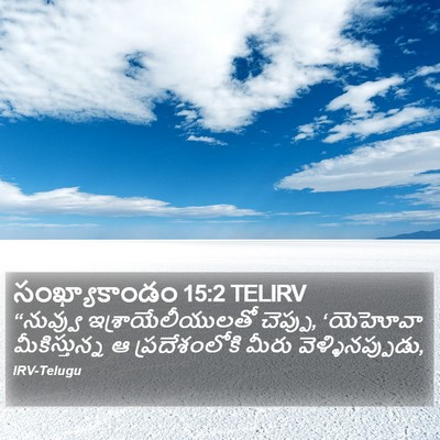 సంఖ్యాకాండం 15:2 TELIRV Bible Verse Image