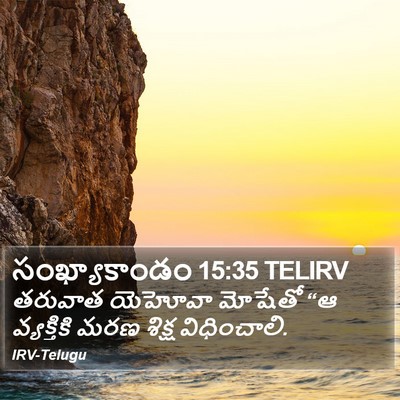 సంఖ్యాకాండం 15:35 TELIRV Bible Verse Image