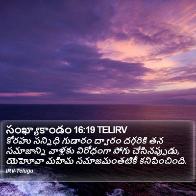 సంఖ్యాకాండం 16:19 TELIRV Bible Verse Image
