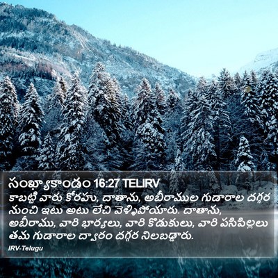 సంఖ్యాకాండం 16:27 TELIRV Bible Verse Image