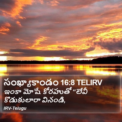 సంఖ్యాకాండం 16:8 TELIRV Bible Verse Image