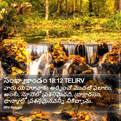 సంఖ్యాకాండం 18:12 TELIRV Bible Verse Image