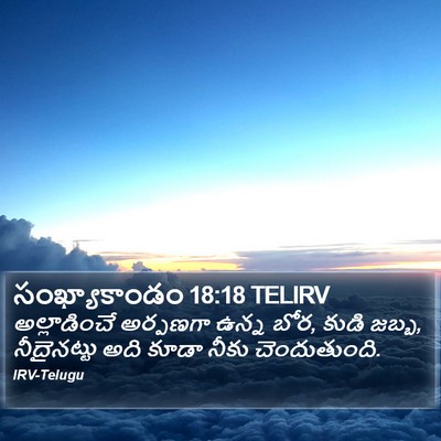 సంఖ్యాకాండం 18:18 TELIRV Bible Verse Image