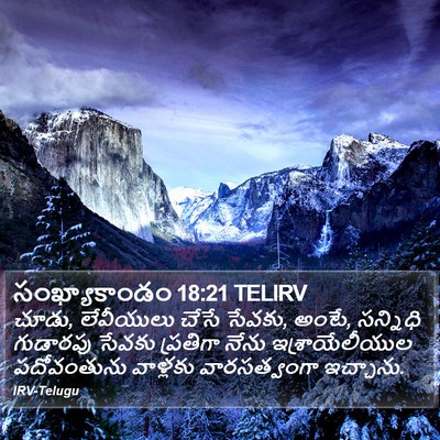 సంఖ్యాకాండం 18:21 TELIRV Bible Verse Image