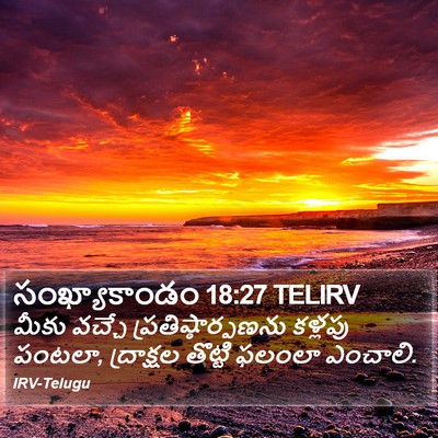 సంఖ్యాకాండం 18:27 TELIRV Bible Verse Image