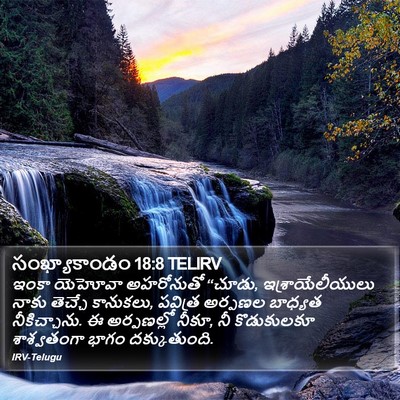 సంఖ్యాకాండం 18:8 TELIRV Bible Verse Image