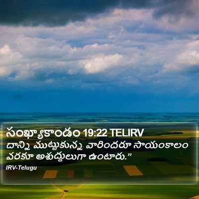 సంఖ్యాకాండం 19:22 TELIRV Bible Verse Image