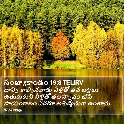 సంఖ్యాకాండం 19:8 TELIRV Bible Verse Image