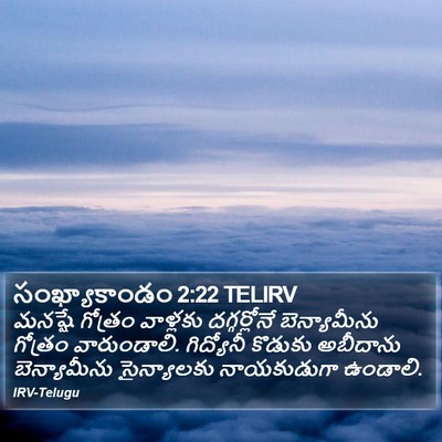 సంఖ్యాకాండం 2:22 TELIRV Bible Verse Image