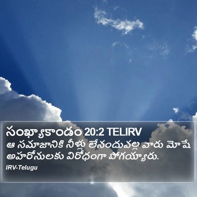 సంఖ్యాకాండం 20:2 TELIRV Bible Verse Image