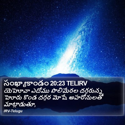 సంఖ్యాకాండం 20:23 TELIRV Bible Verse Image