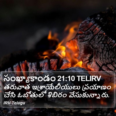 సంఖ్యాకాండం 21:10 TELIRV Bible Verse Image