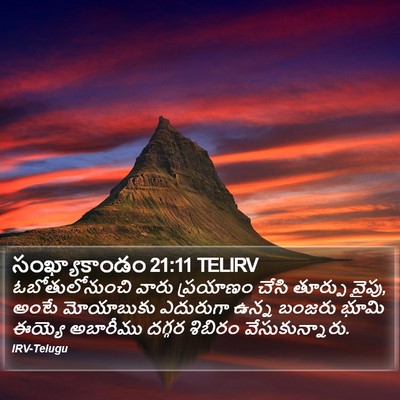 సంఖ్యాకాండం 21:11 TELIRV Bible Verse Image