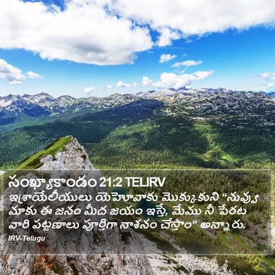 సంఖ్యాకాండం 21:2 TELIRV Bible Verse Image