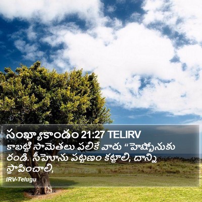 సంఖ్యాకాండం 21:27 TELIRV Bible Verse Image