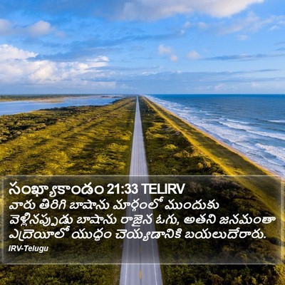 సంఖ్యాకాండం 21:33 TELIRV Bible Verse Image