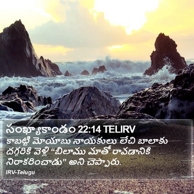 సంఖ్యాకాండం 22:14 TELIRV Bible Verse Image