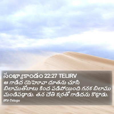 సంఖ్యాకాండం 22:27 TELIRV Bible Verse Image