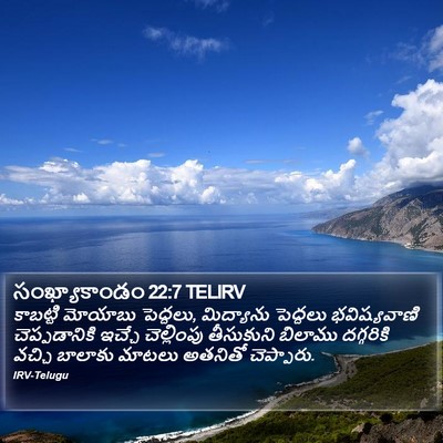 సంఖ్యాకాండం 22:7 TELIRV Bible Verse Image