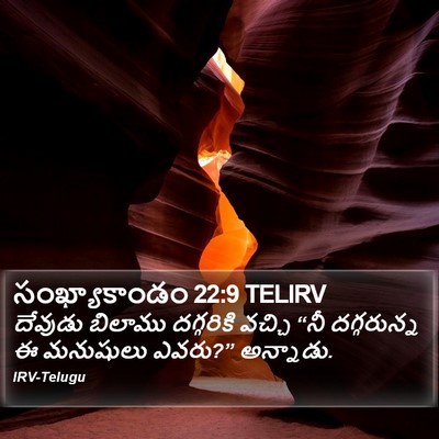 సంఖ్యాకాండం 22:9 TELIRV Bible Verse Image