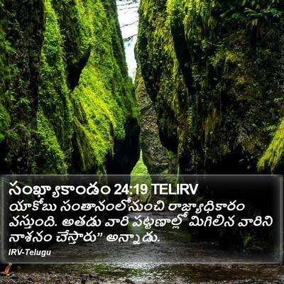 సంఖ్యాకాండం 24:19 TELIRV Bible Verse Image